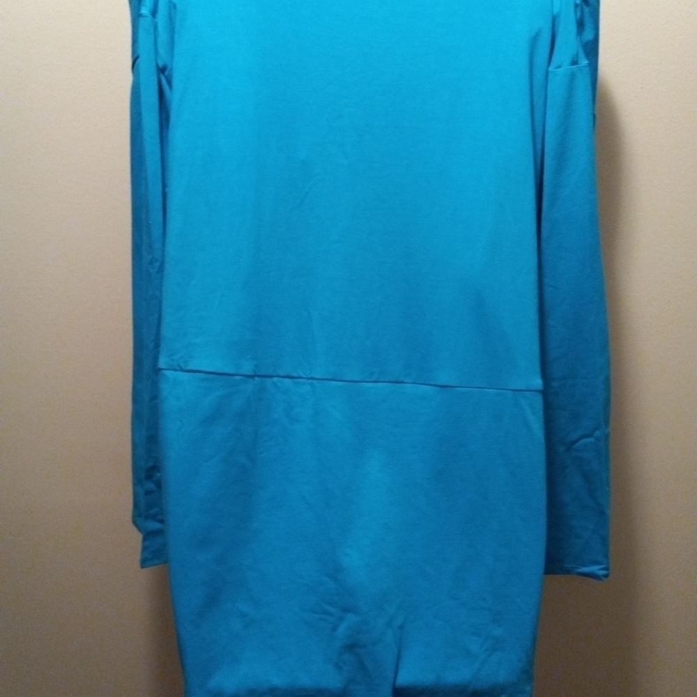 IMAN  Twisted Knot Front Tunic Plus Size 3X Teal, NWT - Picture 3 of 6